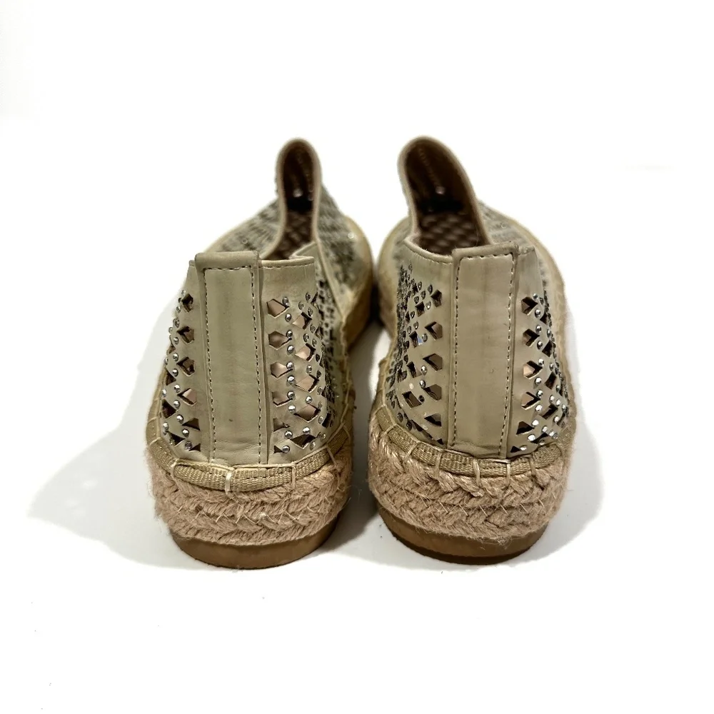 Catherine Malandrino [ Women 8.5 ] Sparkly Embellished Espadrilles Slip on Shoes